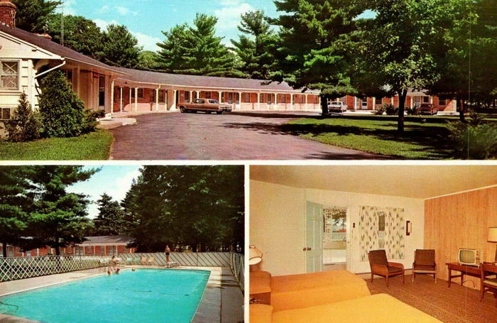 Little King Motel - Old Postcard